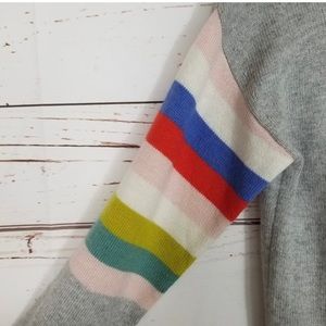 Boden | Gray Lennox Rainbow Stripe Sweater
